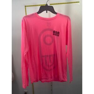 Airblaster Mens Neon Pink Long Sleeve Graphic Pill Logo T-Shirt Size Medium